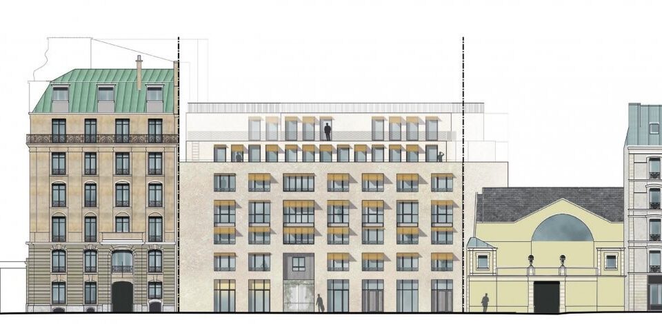 Le nouveau bâtiment prévu rue du Cherche-Midi, voisin de la propriété de Gérard Depardieu.