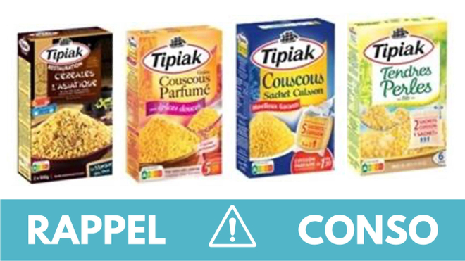, Rappel produit : Couscous et céréales Tipiak